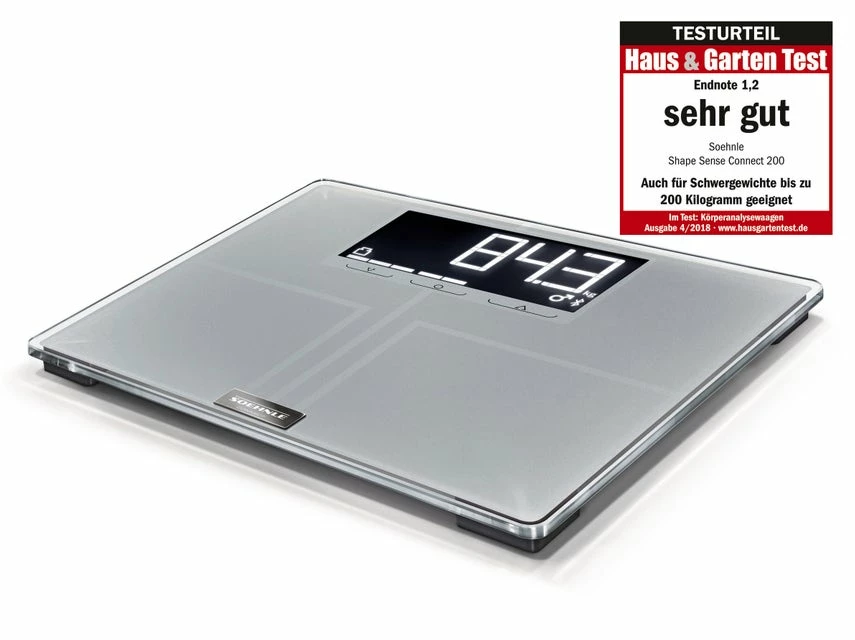 Bestes Angebot 🛒 Soehnle Personenwaage Shape Sense Connect 200 in grau ⌛ 2 Bestes Angebot 🛒 Soehnle Personenwaage Shape Sense Connect 200 in grau ⌛ – Bild 2
