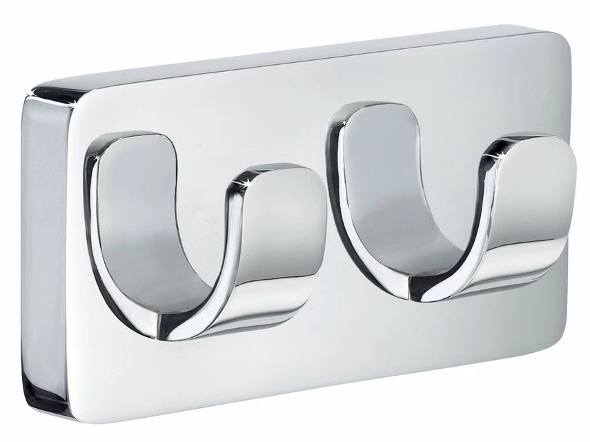 Auslauf 🔥 Smedbo Handtuchhaken 2-er Ice in silberfarben 🌟 1 Auslauf 🔥 Smedbo Handtuchhaken 2-er Ice in silberfarben 🌟