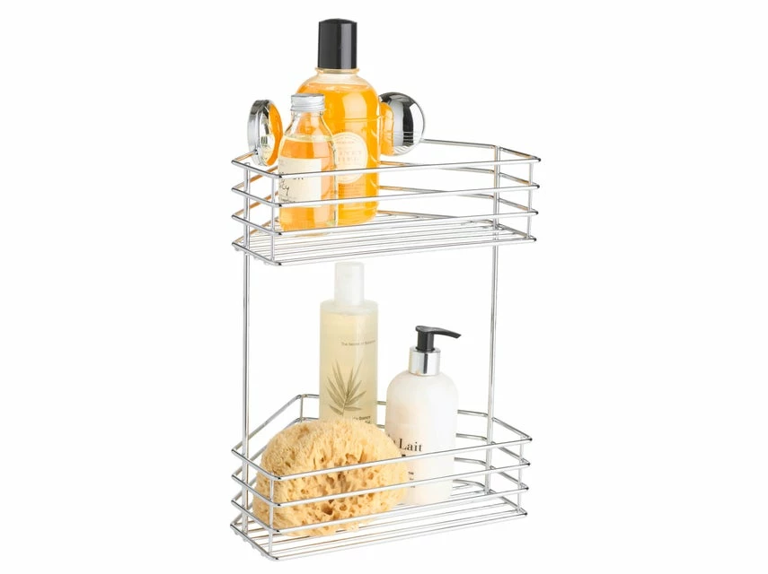 Großhandel 💯 BB Beslagsboden Eckduschkorb in silberfarben ❤️ 2 Großhandel 💯 BB Beslagsboden Eckduschkorb in silberfarben ❤️ – Bild 2