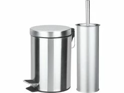 Billig 👍 WC-Set Basic Plus in silberfarben ✔️