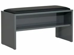 Rabatt 🔔 Aquarell Sitzbank Athen - 90/48/40 cm in dunkelgrau 🎁