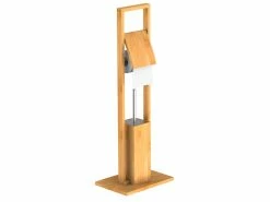 Brandneu 👏 WC-Garnitur Bambus - 30/82/21 cm in braun 🎉