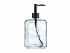 Badaccessoires Verkaufsgeschäft 7 Budget 🛒 Wenko Seifenspender Pure Soap - 9,5/20/6 cm in transparent 🔔