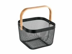 Coupon 🎁 Wenko Badkorb mit Griff Bambusa - 25/17/25 cm in schwarz 😉