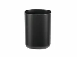 Großhandel 🌟 Wenko Mundspülbecher Davos - 7,7/10,5/7,7 cm in schwarz 🌟