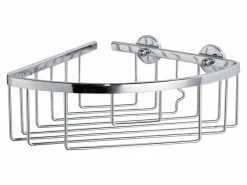 Badaccessoires Verkaufsgeschäft 25 Billig 🎉 Tesa Eckduschkorb Aluxx - 19,2/9,2/20 cm in silberfarben 💯