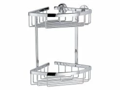 Top 10 🌟 Tesa Eckduschablage doppelt Aluxx - 16,3/26/17 cm in silberfarben 🌟