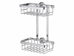 Aktion 👍 Tesa Duschkorb doppelt Aluxx - 18/26/10,7 cm in silberfarben 😍